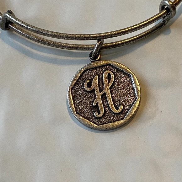 Alex and Ani Initials H Expandable Bangle Bracelet - Picture 3 of 7
